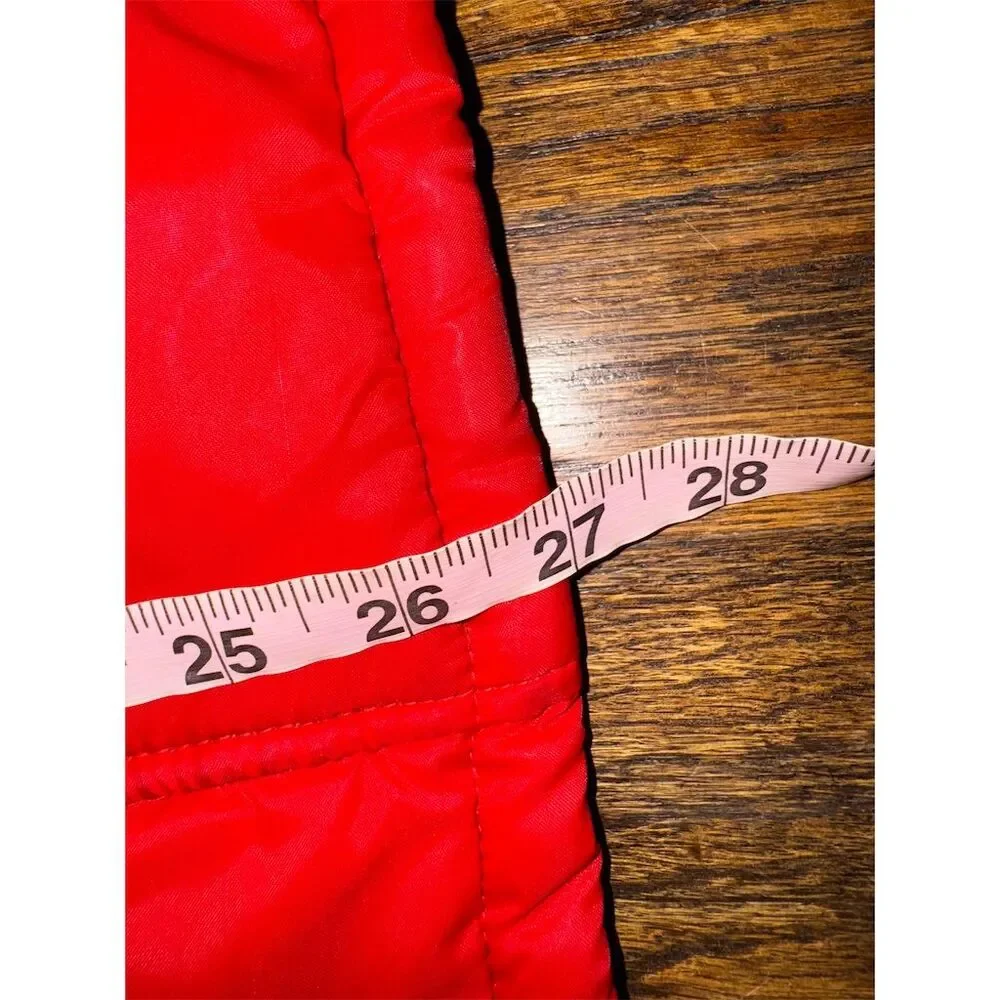 Vintage Swingster 70’s Red Puffer Vest Men's L Retro Casual Logo Patch: Snap Up